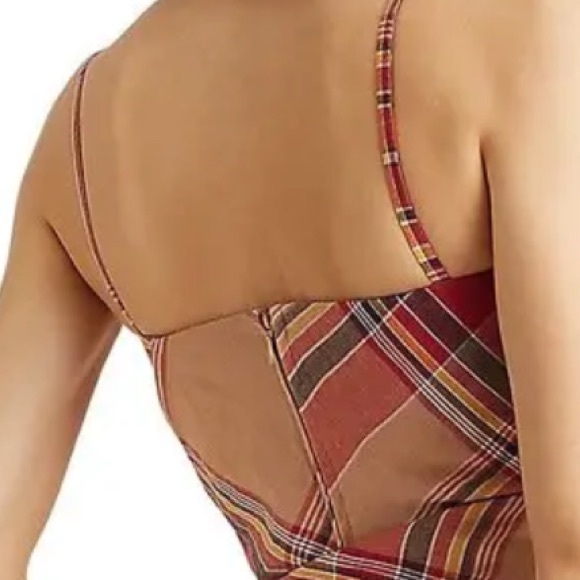 RALPH LAUREN Coleta Knotted Madras Crop Top Ralph Lauren Collection - Picture 4 of 11